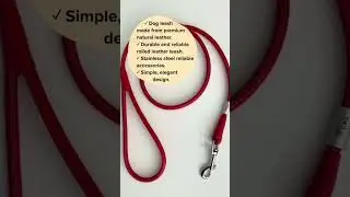 ❤️ Red Rolled Leather Dog Leash #calidog