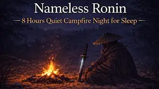 Nameless Ronin | 8 Hours Quiet Campfire Night for Sleep
