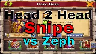 Castle Clash Guild Wars Head 2 Head Snipe vs. Zeph (15.4K)
