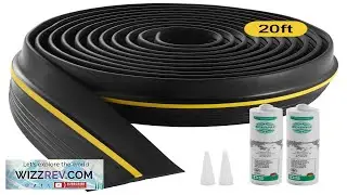 VEVOR Garage Door Threshold Seal Strip 20 ft Black PVC