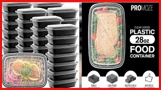 Quality product -  50-Pack Meal Prep Plastic Microwavable Food Containers For Meal Prepping With Lid