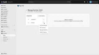 Change the Sort Order of Menu Categories - Flip POS