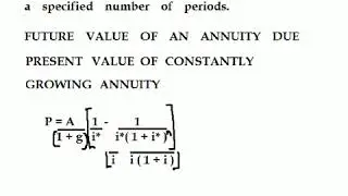 ANNUITY   -   PRESENT   &   FUTURE   VALUE