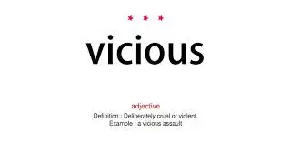 How to pronounce vicious - Vocab Today