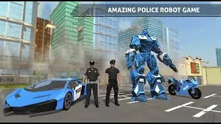 US Police Robot Car Game &ndash; Police Plane Transport Android Gameplay