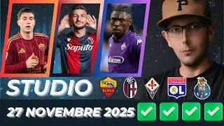 NON SCOMMETTERE SENZA VEDERE QUESTO VIDEO! Le partite di Europa e Conference League del 27/11