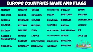 Страны Европы для детей 🌍 | Выучите названия всех стран и флаги Европы