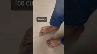 Toe curls exercise which helps in strengthening of intrinsic muscles.