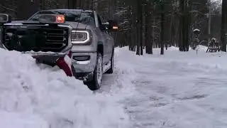 Plowing 18 inches of Snow on a long country driveway  (Reloaded)