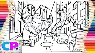 Avengers Super Speed Coloring Pages/Iron Man and Spiderman Coloring/Elektronomia - Sky High pt. II