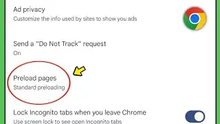 Preload pages settings on chrome