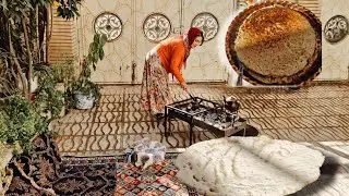 🔥 &ldquo;Spectacular fireworks display by a Bakhtiari woman + cooking Berko in the authentic nomadic style