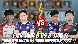 Civil War In TDM 8 VS 8 Tim Btr Uhigh VS Tim Evos RedFace Esport | Pubg Mobile