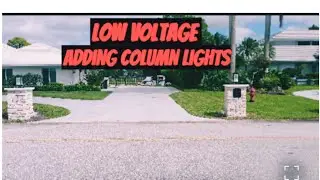 How to change 120 volt lighting to low voltage lighting on  columns #electician #algorithm 