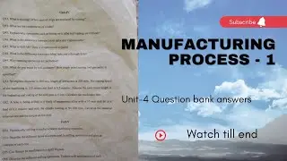 #dbatu manufacturing process-1 #mechanicalengineering #questionbank