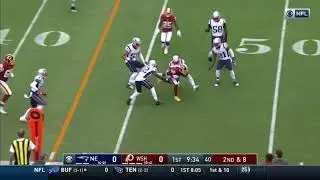 Steven Sims Rushes for 65 yard touchdown Patriots Vs Redskins