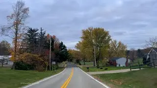 DRIVING AROUND HUDSON AND STOW, OHIO IN 4K #autumn #naturalsounds #smalltowncharm #driveinusa