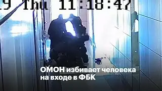 ОМОН избивает человека на входе в ФБК