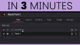 DaVinci Resolve MultiText Tool in 3 Minutes