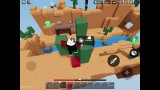 1v2 Roblox Bedwars clutch (NO TEAMMATE)