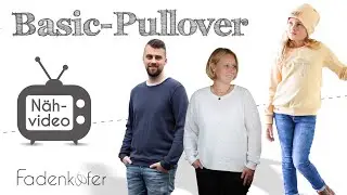 Pullover nähen, Basic-Pullover mit V-Ausschnitt oder Rundhalsausschnitt nähen
