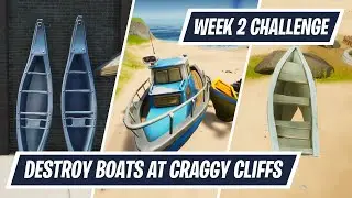 [All Locations] Destroy Boats at Craggy Cliffs Locations in Fortnite Season 4 - Week 2 Challenge