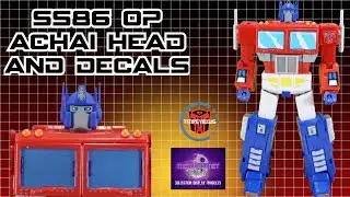 Achai Studio Head & Metal Planet Displays Decals for Hasbro Studio Series 86 Optimus Prime