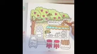 Bakery colouring for relaxation & calmness#colouringmellow #cocowyo #art #peace 