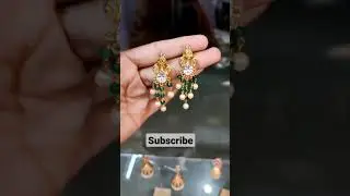green polka bead stud ❤️Indian girls love ❤️ #indianbags #indiangirls #earing #jumka