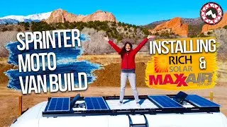Установка вентиляторов Maxx Air и солнечных панелей на мотофургон Sprinter 4x4