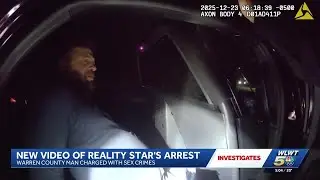 Newly released video shows arrest of former reality star now charged with sex crimes