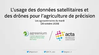 L’usage des données satellitaires et des drônes pour l’agriculture de précision