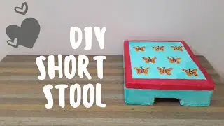 DIY stool from thermacol/best out of waste/short stool ideas/