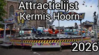 ATTRACTIELIJST KERMIS HOORN 2026
