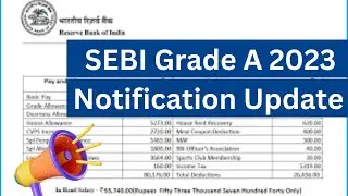 SEBI Grade A 2023 Notification Last Update - Big Announcement #sebinotification