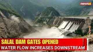LIVE : Several Gates of Salal Dam on Chenab River Opened | Water Flow Increases Downstream