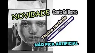 Novidade!Como deixei a Caneta Gel Branca Natural no Desenho Preto e Branco