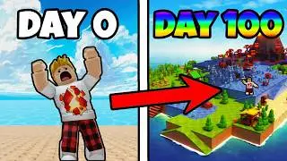 Spending 100 DAYS in Roblox Build an Island...