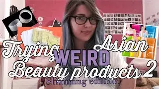 Trying WEIRD Asian BEAUTY PRODUCTS #2 (slimming edition) | Cl.au.ds