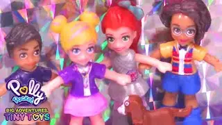 BIRTHDAY SURPRISE 🎉💜Polly Pocket Toy Play | Polly Pocket