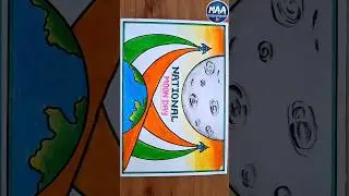 Chandra Dinam Drawing | National Moon Day Drawing #shorts #short #viral #video #youtubeshorts #art