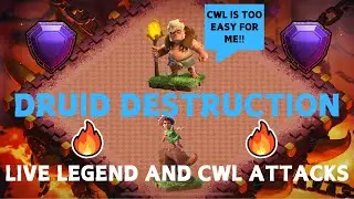 BEST TH 16 Attack Strategy with DRUID | Live CWL Attack and Legend League Attacks | Clash of Clans