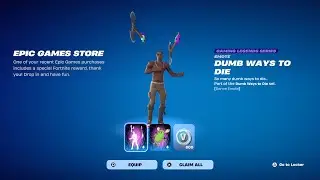 HOW TO GET FREE DUMB WAYS TO DIE BUNDLE IN FORTNITE! (Dumb Ways To Die Emote, Botch Back Bling)