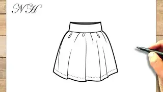 Comment dessiner une jupe courte facile