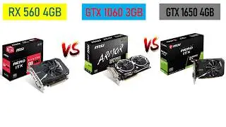 RX 560 vs GTX 1060 vs GTX 1650 - i5 9400F - Gaming Comparison