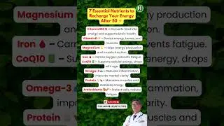 7 Essential Nutrients to Recharge Your Energy After 50