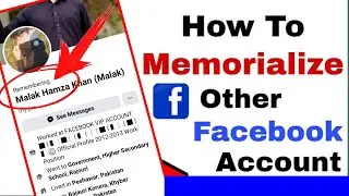 How To Memorialized Any Facebook Account 2023 | Facebook New Death Report Trick | Fb I'd Remembering