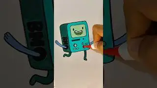 Let's paint BMO from #adventuretime #bmo #cartoon #howtodraw #howto #cartoonnetwork #easydrawing