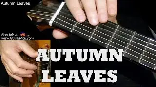 AUTUMN LEAVES: Easy Guitar Lesson + TAB + CHORDS by GuitarNick