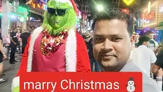⛄🎄Marry Christmas 🎁 2023 Bangla Road 🛣️ Patong beach Phuket in Thailand 🇹🇭